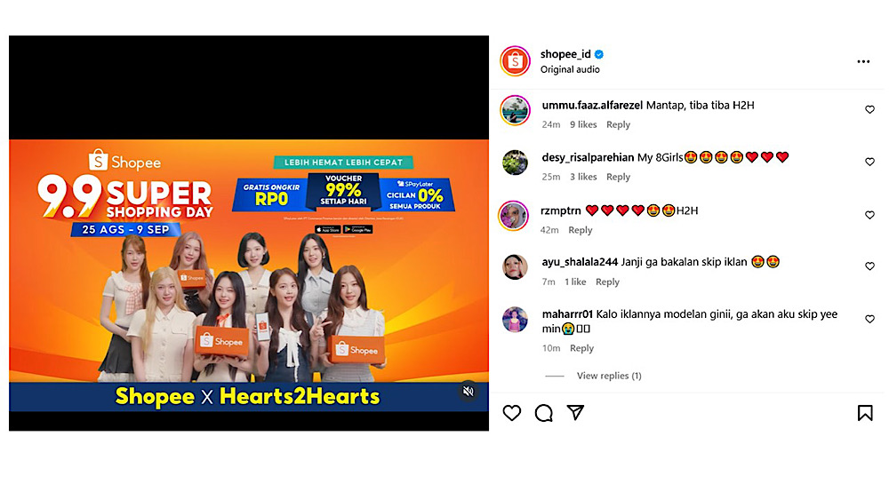 Iklan Shopee 9.9 Super Shopping Day 2025 Hadirkan Hearts2Hearts, Fans: Janji Ga Skip Ads