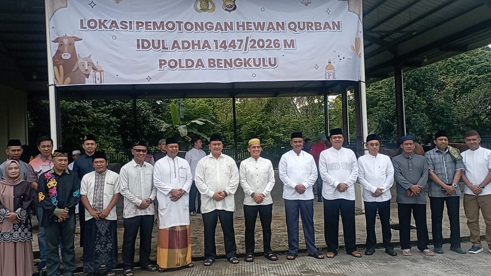 Polda Bengkulu Kurbankan 18 Ekor Sapi dan 6 Kambing pada Iduladha 1447 H