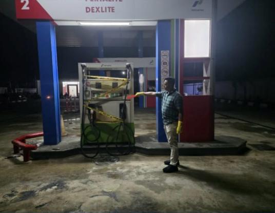 Tengah Isi BBM, Motor Suzuki Thunder Terbakar di SPBU Lubuk Sini, Ini Kronologinya