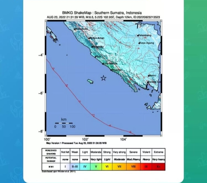 BREAKING NEWS: Gempa Berkekuatan 6,5 Skala Richter Guncang Kaur