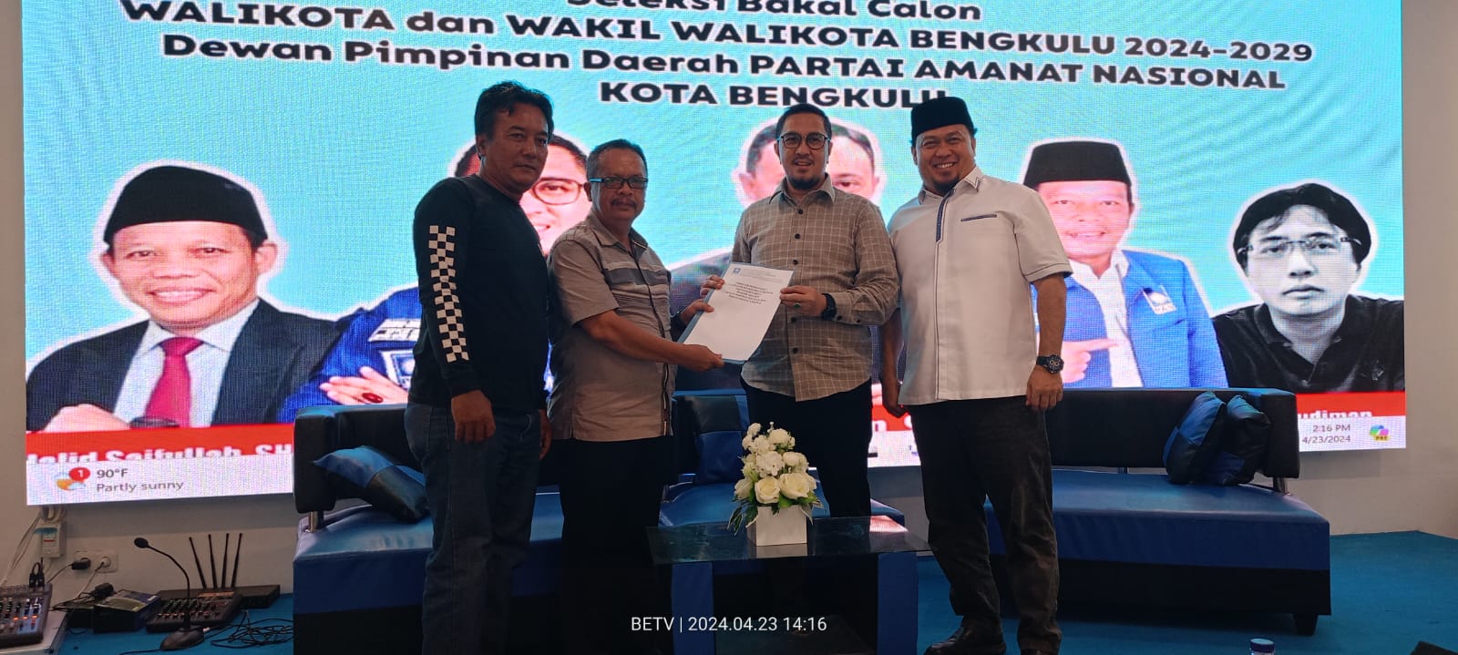 Ambil Formulir di DPW PAN, Politisi Senior Ahmad Kanedi Maju Jadi Wakil Gubernur Bengkulu