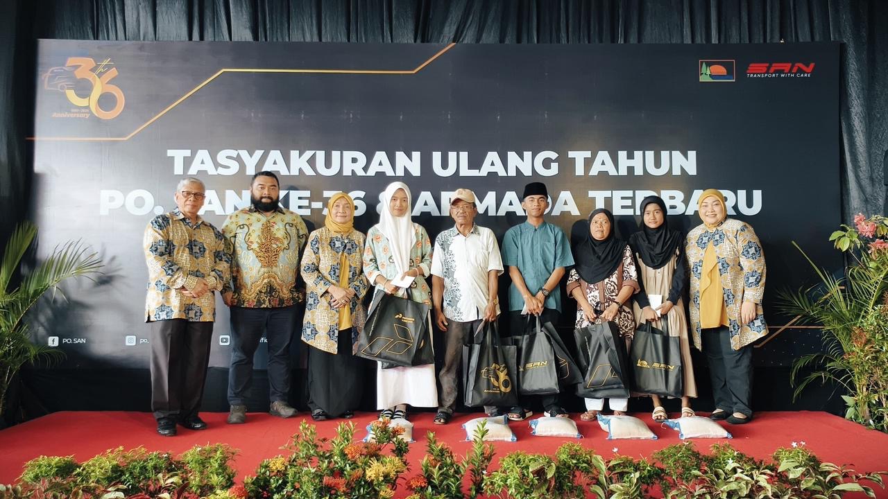 Rayakan HUT ke-36, PO SAN Santuni Ratusan Kaum Duafa dan Berikan Voucher Belanja