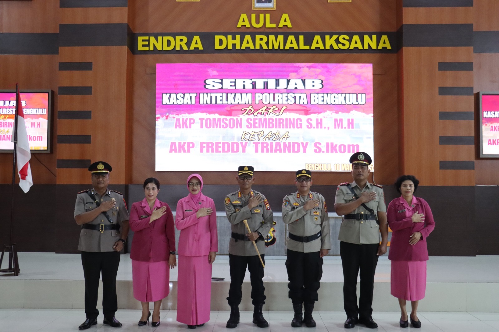 AKP Freddy Triandy Hasudungan Hutabarat Jabat Kasat Intel Polresta Bengkulu