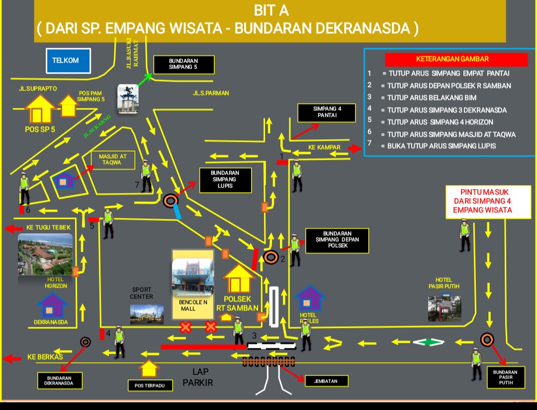 Perhatikan.. Ini Rekayasa Jalan di Kota Bengkulu Untuk Tahun Baru