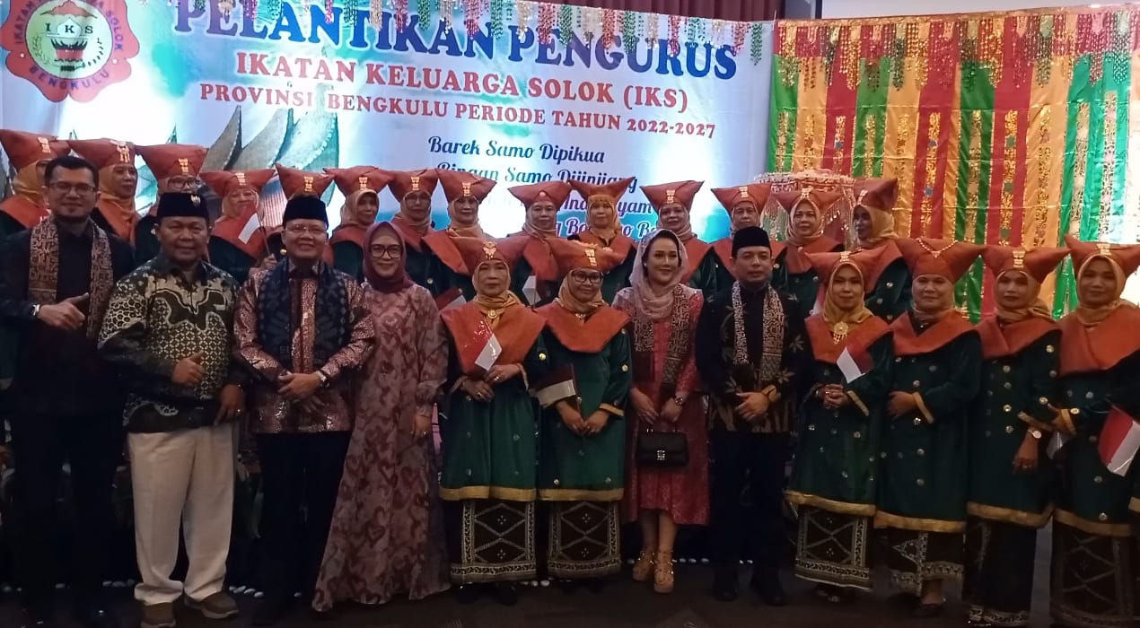 Ikatan Keluarga Solok Provinsi Bengkulu Dilantik, Ini Pesan yang Disematkan Gubernur