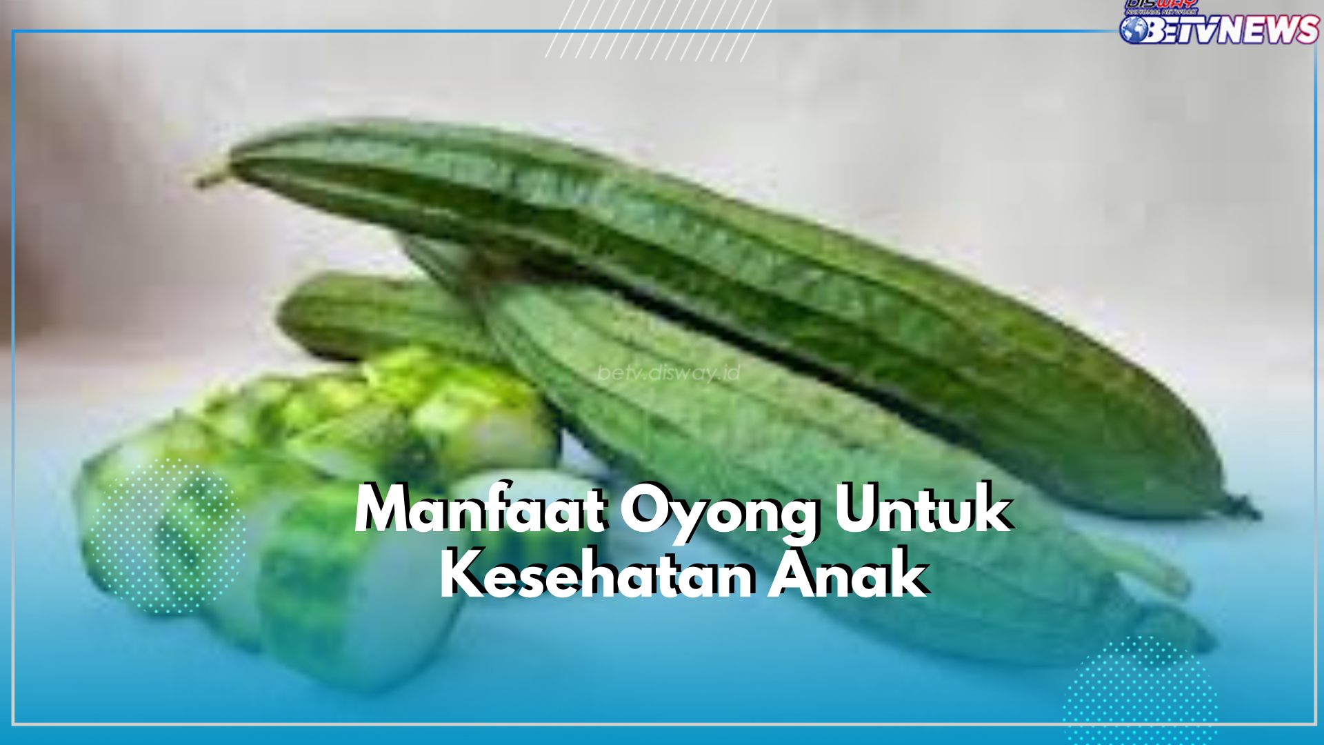 Cek Manfaat Terbaik Sayur Oyong untuk Anak, Salah Satunya Menambah Energi Si Kecil