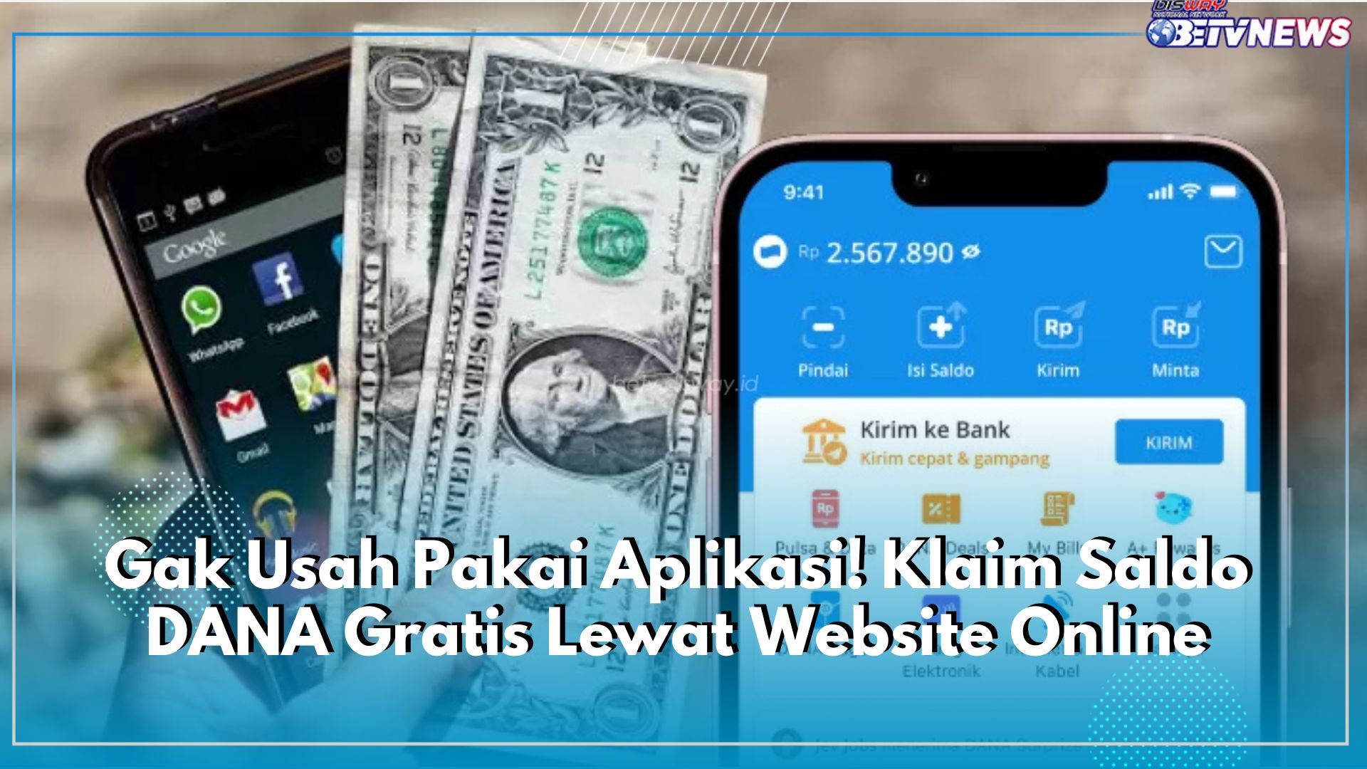 Gak Usah Pakai Aplikasi! Klaim Saldo DANA Gratis Lewat Website Online, Cuan Rp300 Ribu Terbukti Bayar