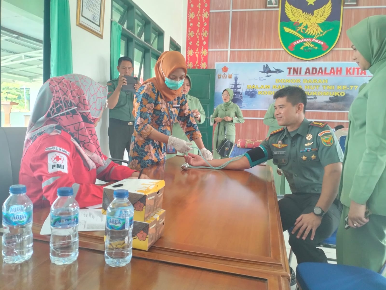 Meriahkan HUT TNI ke 77, Kodim 0428 Mukomuko Gelar Donor Darah