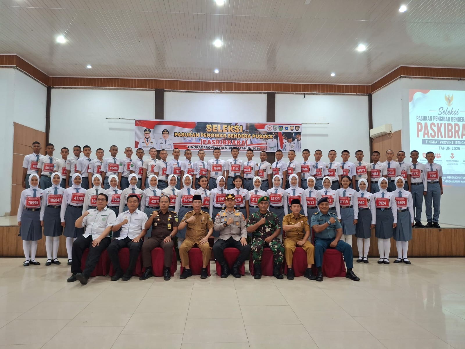 51 Pelajar Terbaik Ikuti Seleksi Paskibraka Provinsi Bengkulu, Target 3 Pasang ke Nasional
