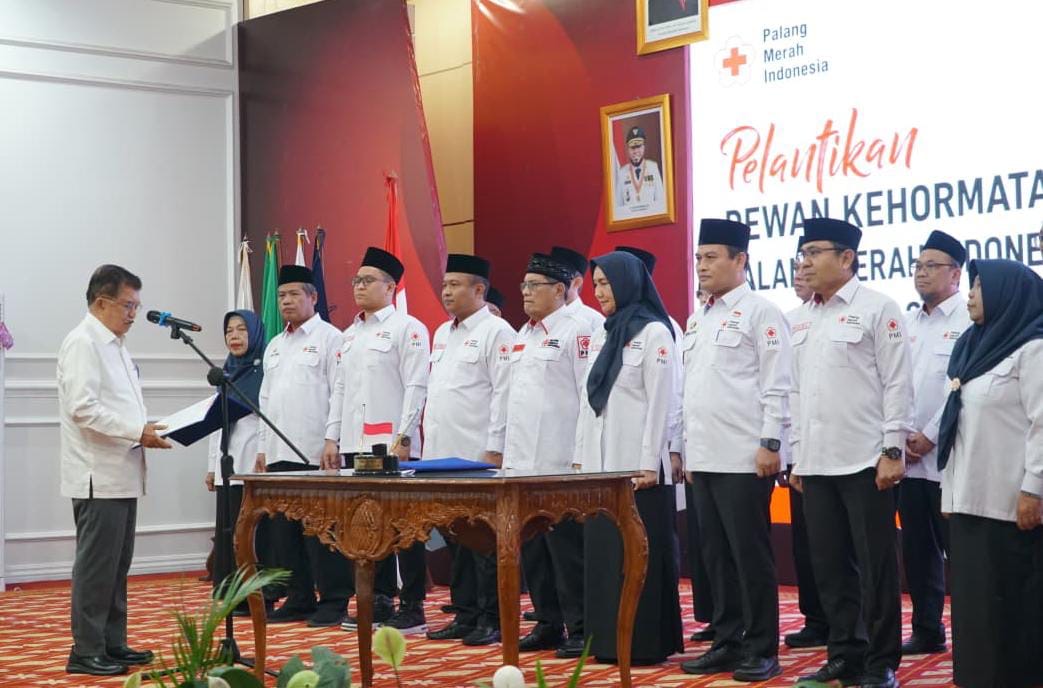 PMI Provinsi Bengkulu Resmi Dilantik Jusuf Kalla, Siap Sukseskan Misi Kemanusiaan 