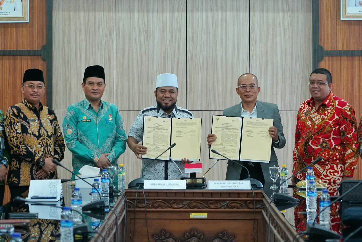 Pemprov Bengkulu Teken MoU dengan PT GIF, Percepat Pembangunan Infrastruktur Pulau Baai