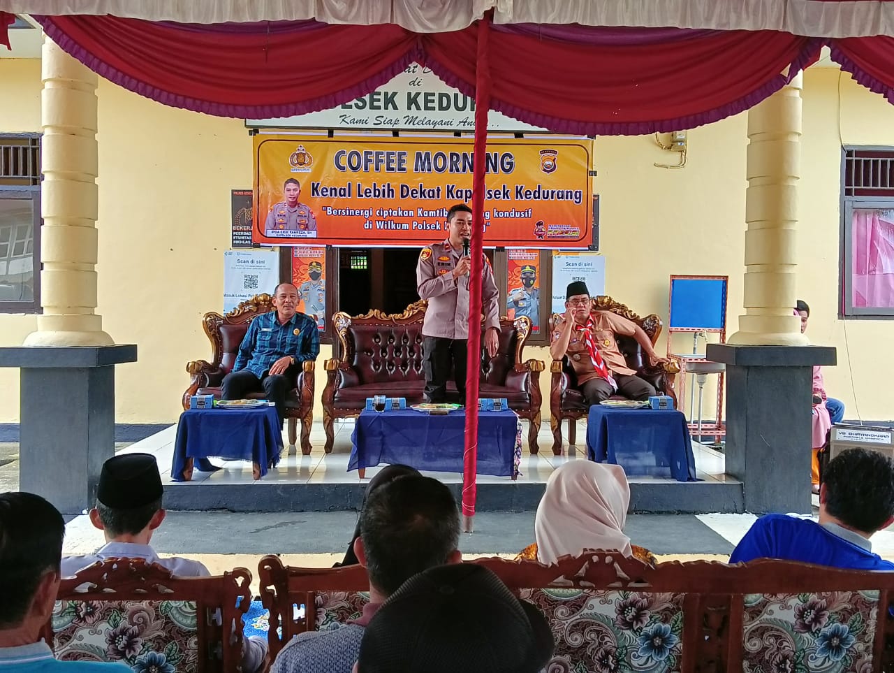 Gelar Coffee Morning, Polsek Kedurang Bangun Sinergitas Kamtibmas Kondusif 