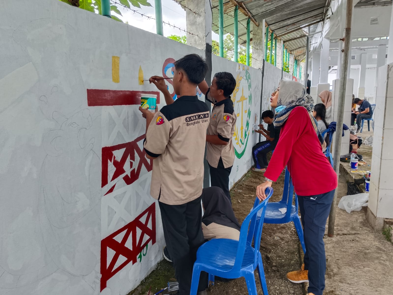 Tembok Kejaksaan Negeri Bengkulu Utara 'Dicoret-coret' Pelajar