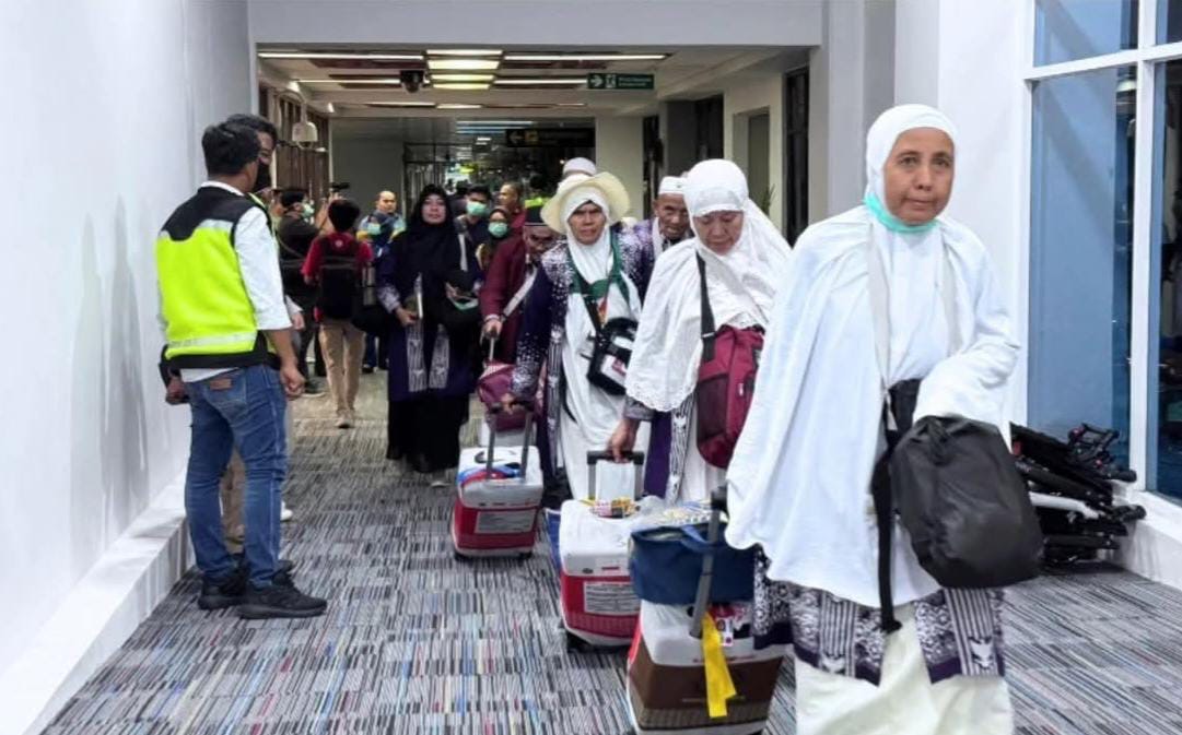 Disambut Hangat di Asrama Haji Bengkulu, 423 Jemaah Kloter 1 dalam Keadaan Sehat Walafiat