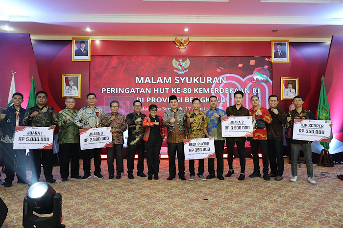 Malam Syukuran HUT RI ke-80 di Bengkulu, Asisten Intelijen Kejati Ikut Hadir