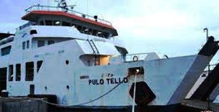 KMP Pulo Tello Masuk Waktu Docking, Stop Penyebrangan Sebulan