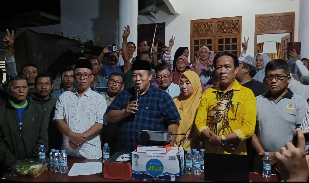 Unggul Hitung Cepat Pilbup Mukomuko, Huda-Rahmadi Gelar Konferensi Pers Kemenangan