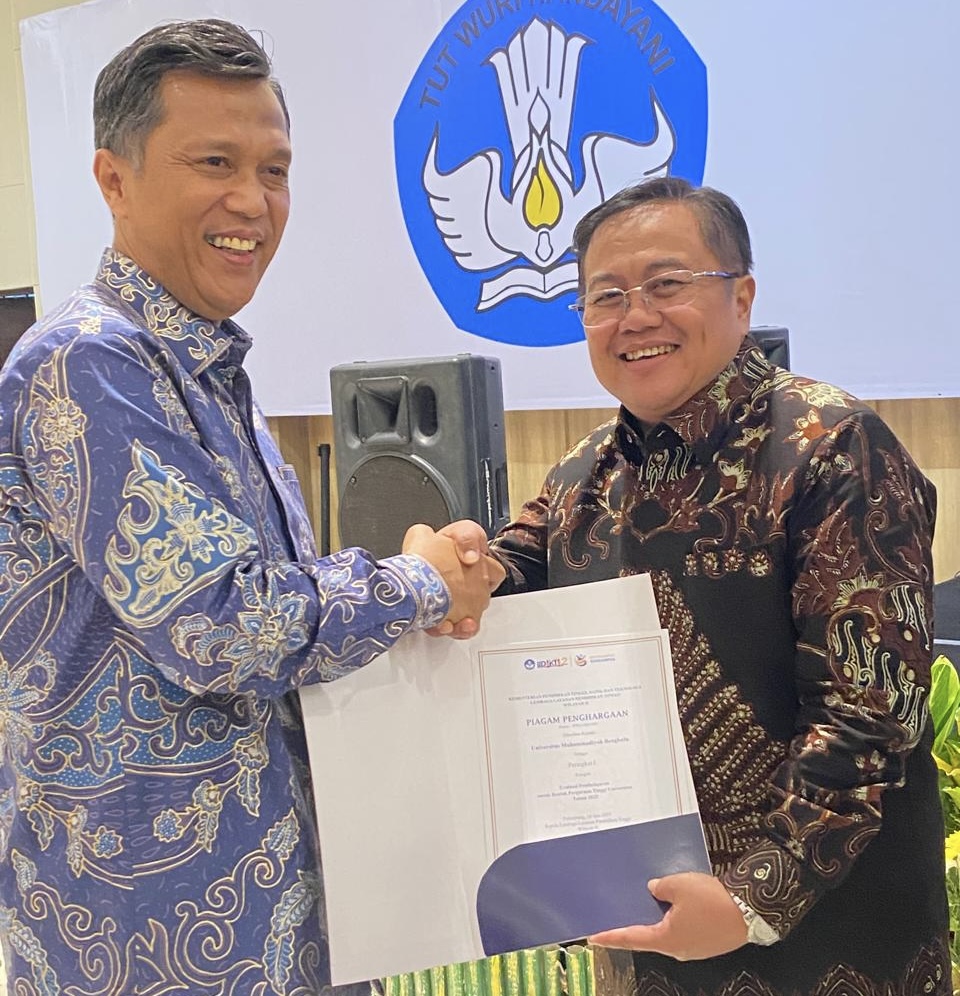 Kampus Unggul! Universitas Muhammadiyah Bengkulu Peringkat 1 Evaluasi Pembelajaran LLDIKTI Wilayah II