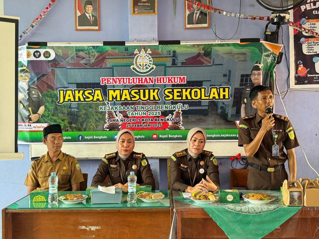 Kegiatan Jaksa Masuk Sekolah Kejati Bengkulu di SMAN 3 Bengkulu