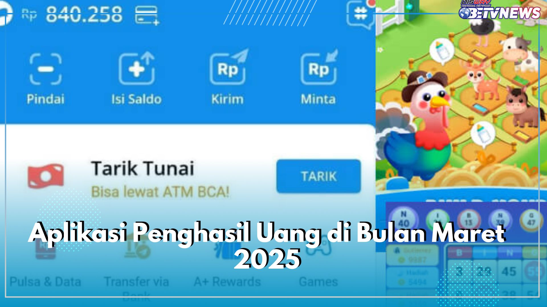 Ayok Mainkan 3 Aplikasi Penghasil Uang di Bulan Maret 2025, Klaim Reward Berupa Saldo DANA, Cek di Sini!