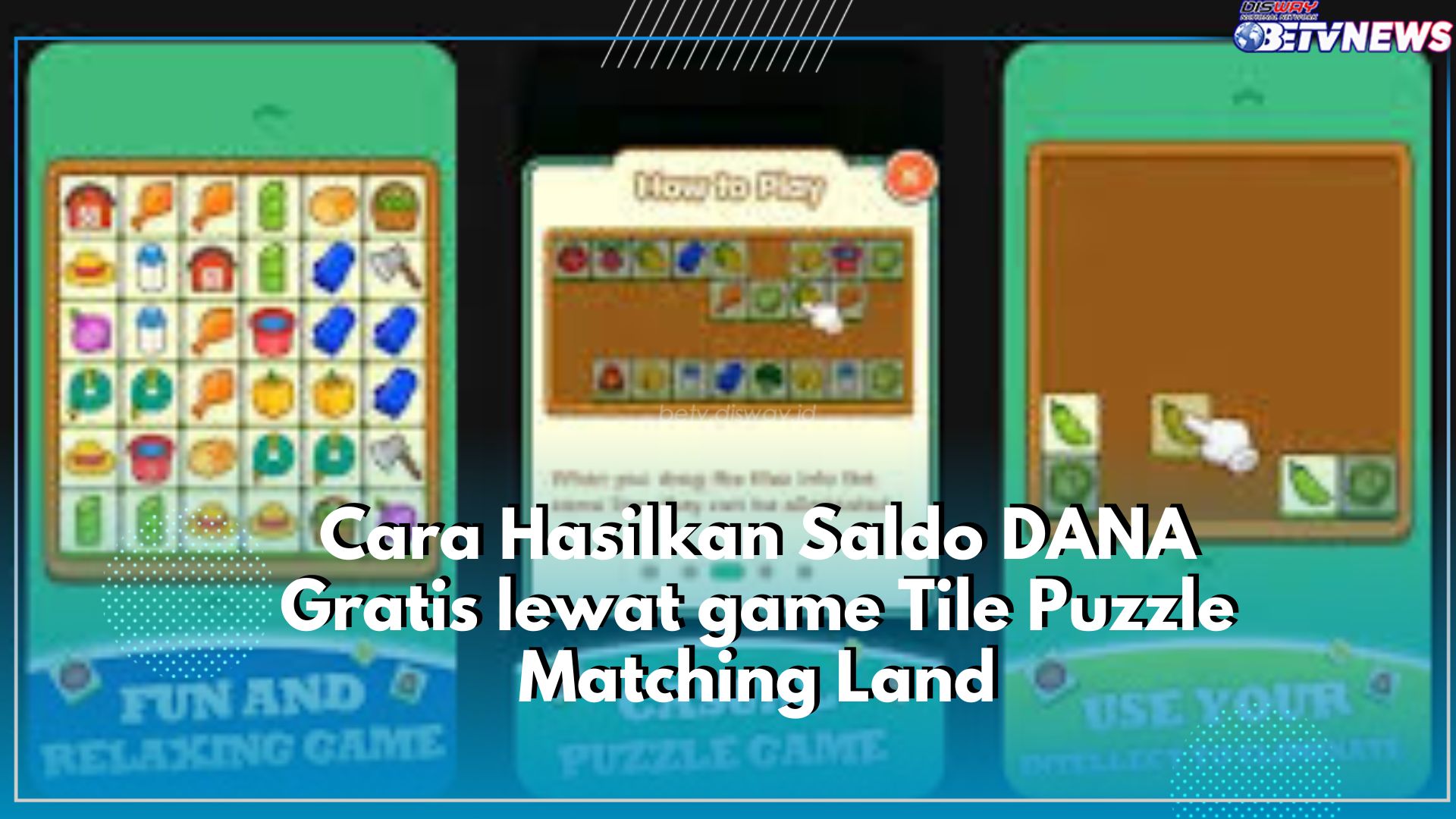 Ayo Mainkan Aplikasi Game Tile Puzzle Matching Land, Bisa  Dibayar Saldo DANA Gratis Loh!