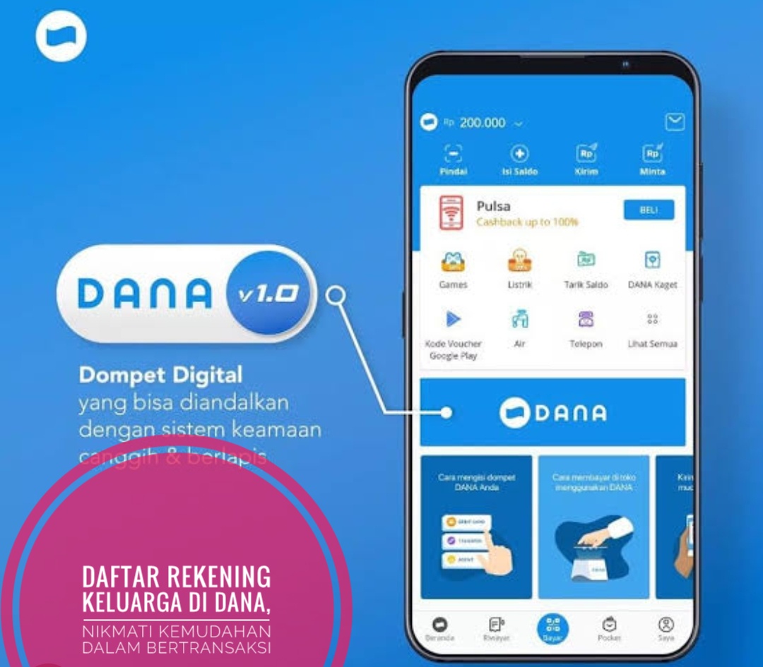 Cek Syarat dan Ketentuan Daftar Rekening Keluarga di DANA, Dapatkan Berbagai Keuntungan dengan Cara Berikut