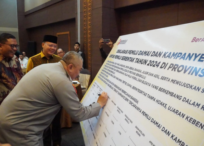 Parpol Peserta Pemilu di Bengkulu, Deklarasi Damai dan Kampanye Tertib 2024 