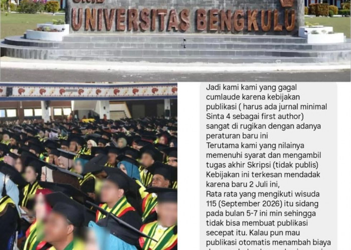 Dinilai Tambah Beban Biaya, Mahasiswa Universitas Bengkulu Tolak Syarat Baru Kelulusan Cumlaude