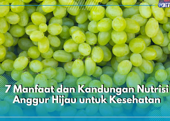 7 Manfaat dan Kandungan Nutrisi Anggur Hijau untuk Kesehatan, Cek Disini!