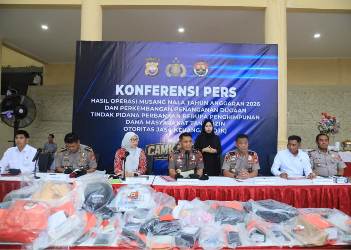Kapolda Bengkulu Paparkan Hasil Operasi Musang Nala 2026, 110 Tersangka Diamankan