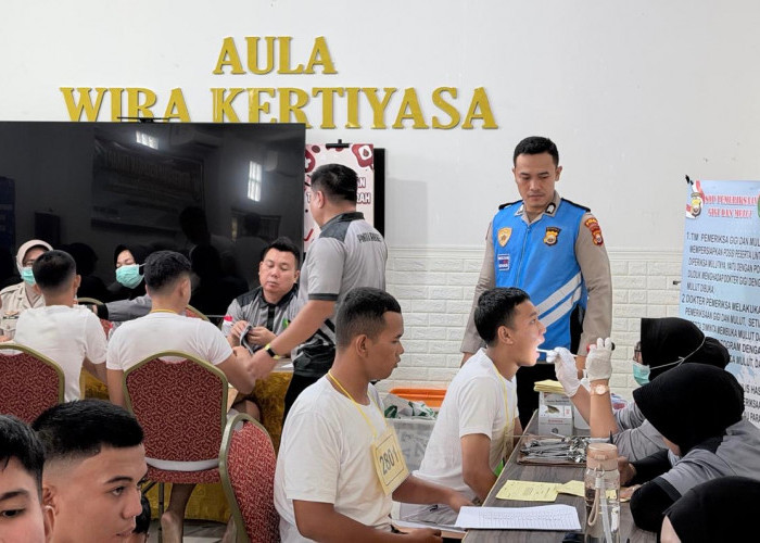 Uji Fisik Casis Bintara Dimulai, 173 Peserta Jalani Pemeriksaan Kesehatan Tahap I di Polda Bengkulu