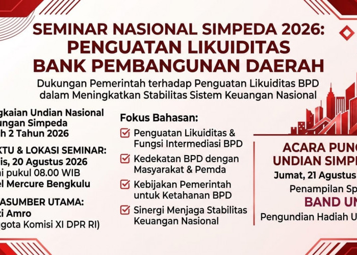 Hadirkan Anggota DPR RI Fauzi Amro, Seminar Simpeda 2026 Bahas Likuiditas BPD