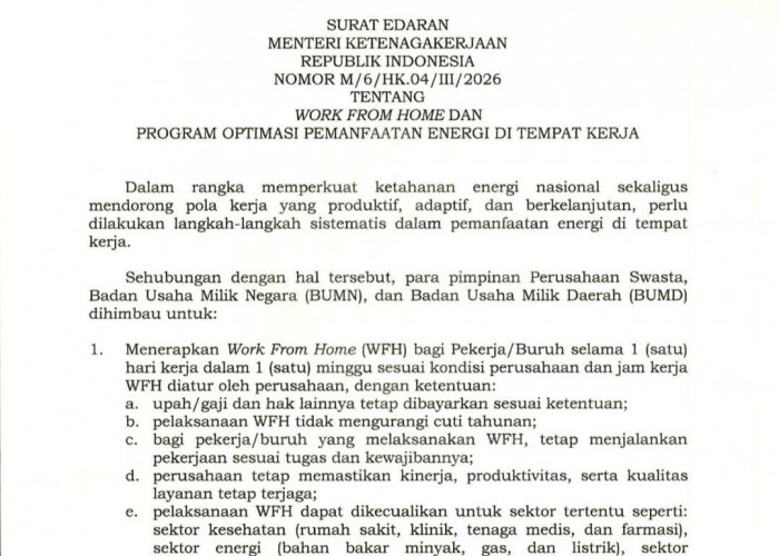Disnakertrans Bengkulu Terjunkan Tim Verifikasi Pantau Kepatuhan Perusahaan Terkait Aturan WF