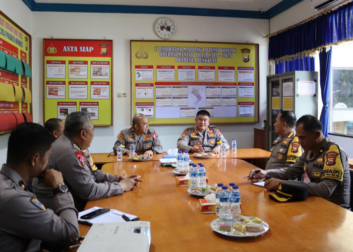 Tim Asistensi Polri Pantau Pengamanan TPS di Kota Bengkulu 