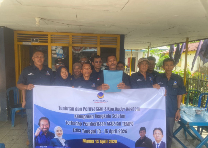 NasDem Bengkulu Selatan Layangkan Protes Resmi Terhadap Majalah Tempo