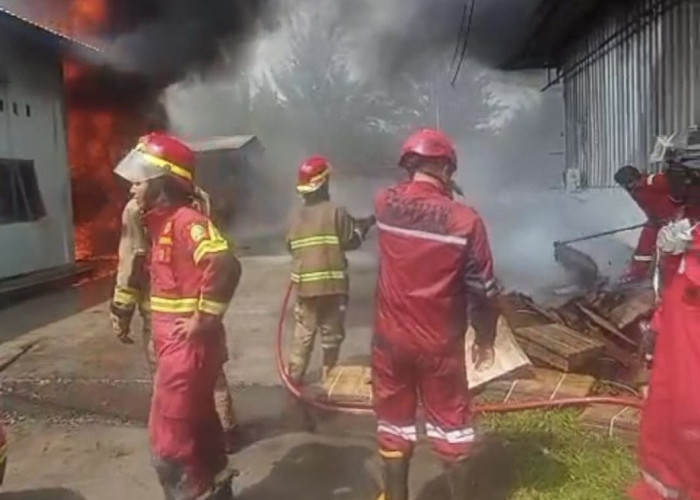 Mobil Tangki Solar dan Gudang PT Agro Mega Perkasa di Teluk Sepang Terbakar