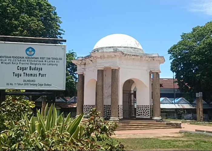 Monumen Tugu Thomas Parr, Peninggalan Bersejarah yang Terlupakan di Kota Bengkulu