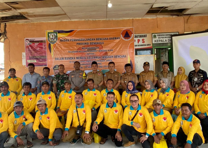 BPBD Provinsi Bengkulu Gelar Pelatihan Keluarga Tanggap Bencana di Desa Pyang Mbik Lebong