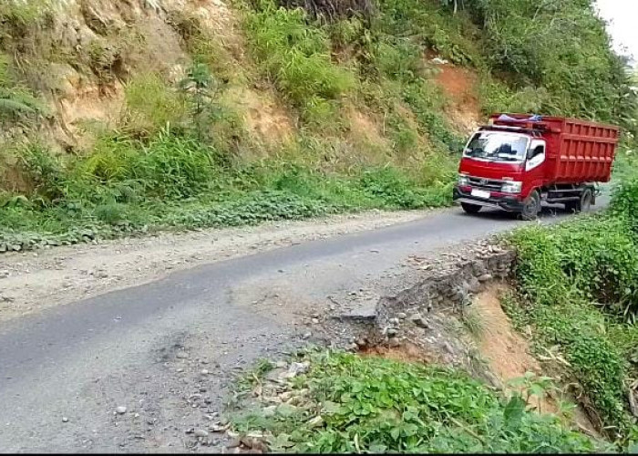 Jalang Longsor di Desa Napal Jungur 2 Tahun Dibiarkan Tanpa Perbaikan, PRIHATIN!