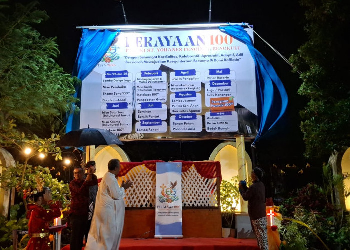 Peringati Satu Abad, Gereja Katolik ST. Yohanes Bengkulu Ajak Umat Hidup Adil dan Jaga Kerukunan