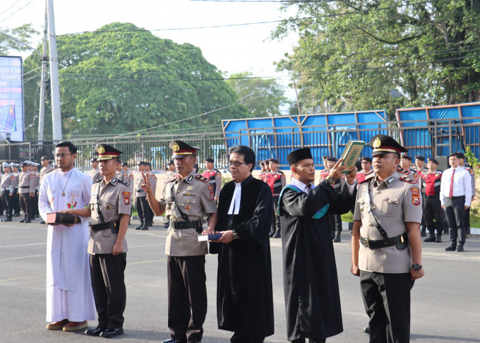 Kapolresta Bengkulu Pimpin Sertijab 3 Perwira, Berikut Daftarnya