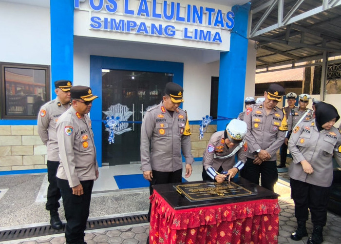 Diresmikan Kapolresta Bengkulu, Pos Lalu Lintas Simpang Lima Aktif Kembali