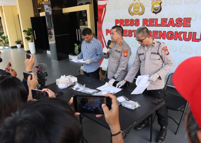 2 Bulan Beraksi, Satresnarkoba Polresta Bengkulu Ringkus 7 Tersangka dan Sita 1,4 Kg Ganja