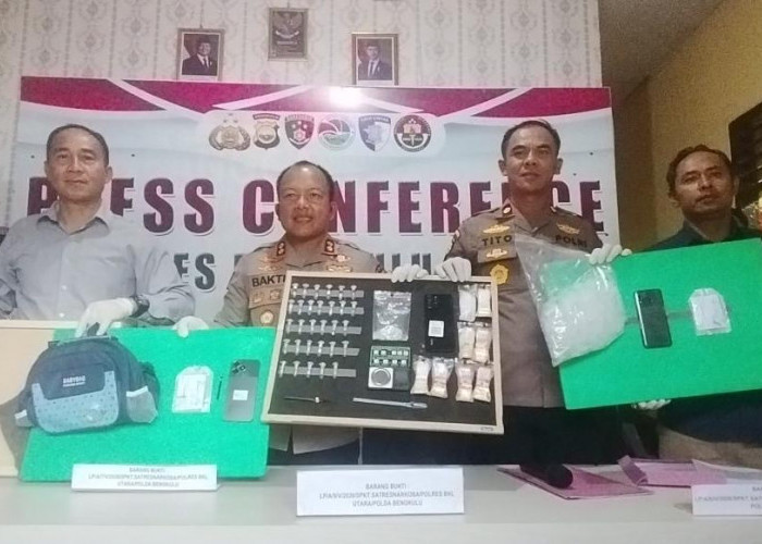 Bongkar Jaringan Narkoba, Polres Bengkulu Utara Amankan 4 Tersangka dan 16 Gram Sabu