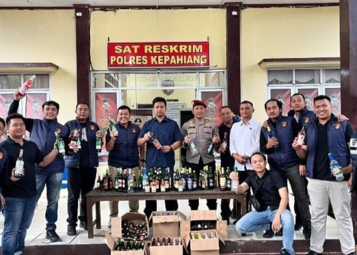 Operasi Pekat Nala 2026, Polres Kepahiang Amankan Ratusan Botol Miras Tanpa Izin