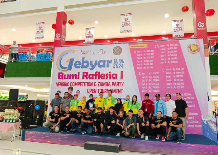Gebyar Bumi Raflesia I Dibuka, Ratusan Peserta Ikuti Aerobic Competition & Zumba Party Open Turnament 