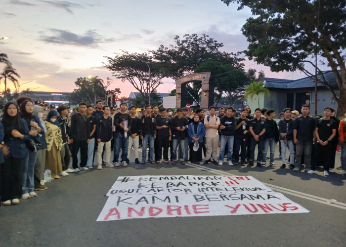 Tuntut Reformasi TNI, Puluhan Mahasiswa Bengkulu Gelar Aksi Solidaritas Kasus Andri Yunus