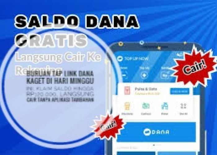 Buruan Tap Link DANA Kaget di Hari Minggu  Ini, Klaim Saldo Hingga Rp120.000, Langsung Cair Tanpa Aplikasi