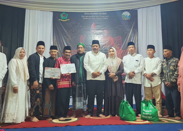 Hadiri HUT Desa Sumber Bening, Wagub Mian Komitmen Tuntaskan Jalan Kepahiang-Bengko