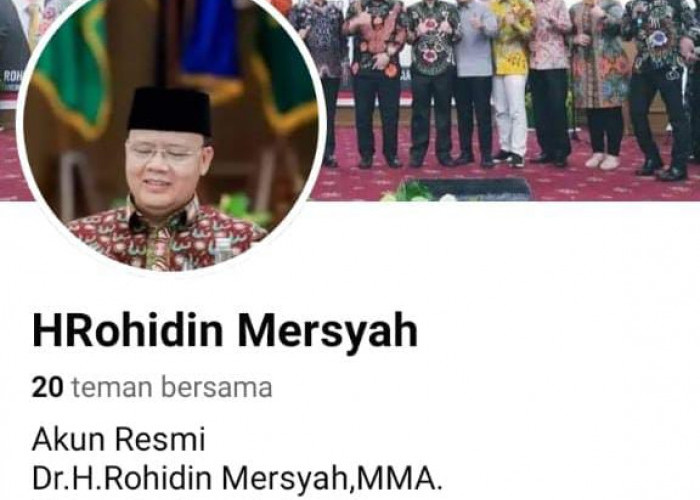 Kadis Kominfotik Imbau Masyarakat Tidak Percaya Akun Facebook Palsu Gubernur Rohidin Mersyah